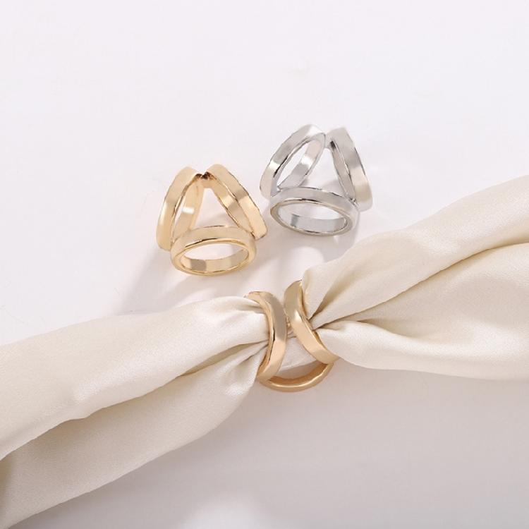 Fashion Scarf Rings Buckle for Women Lady Silk Scarf Clasp Clips Clothing Decor