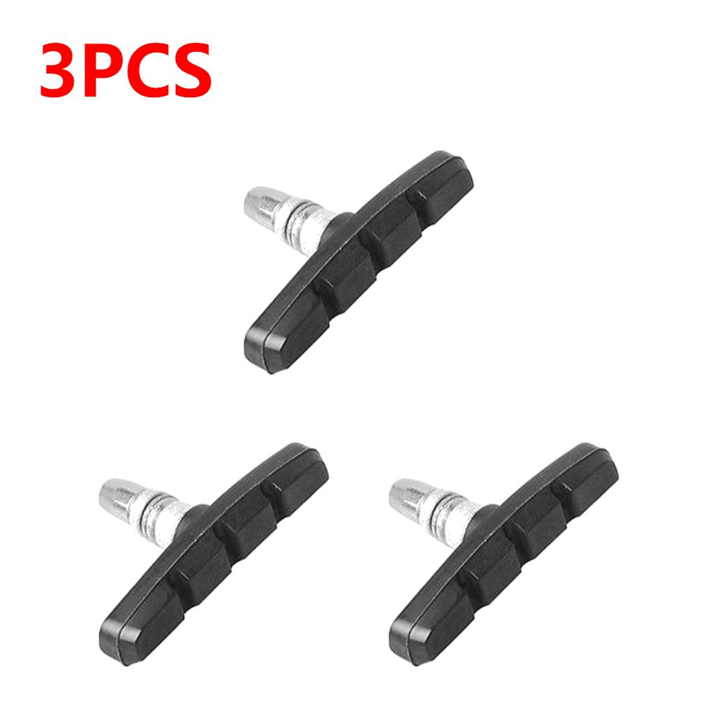 1-30PCS MTB Road Bicycle Silent Brake Pads Cycling V Brake Holder Pads Shoes Rubber Blocks Durable Riding Cycling Accessories