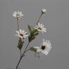 Retro Daisy Artificial Flowers Centerpiece - Nordic 5 Heads, Oil Painting Style, Home & Dining Table Decor, Silk.