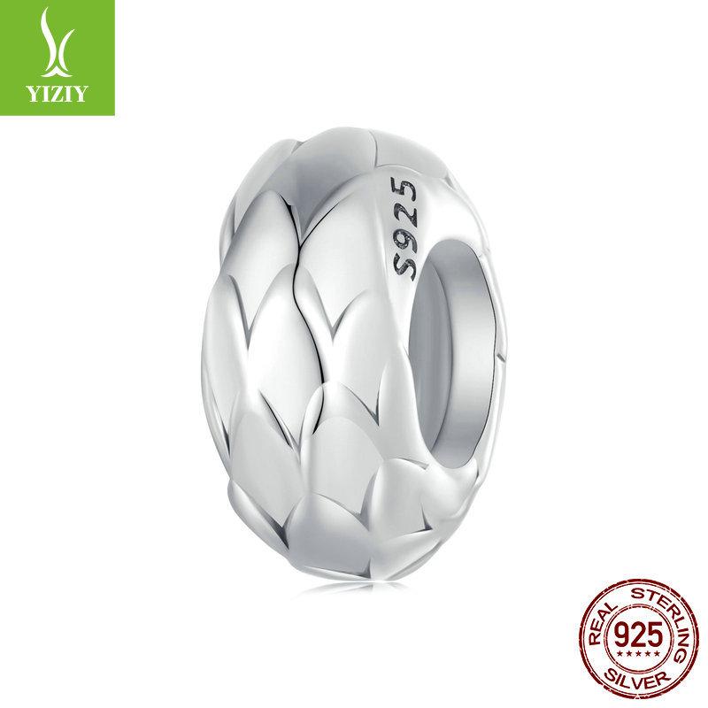 S925 Silver Silicone Positioning Bead Spacer Accessories, Personalized Retro Versatile Diy Bracelet Beads Loose Beads