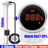 Wasserdichter 0~100% Digitaler 52mm Wasserstandsanzeiger mit Alarm 0-190ohm Wasserstandssensor 100-600mm für Auto Boot Yacht Benutzerdefiniert Rot