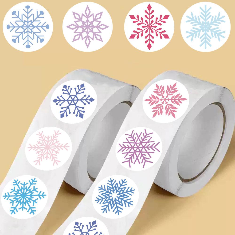 

500PCS Snowflake Roll Sticker Cartoon Harajuku Waterproof Phone For Home New Coffee Phone Laptop Luggage Decoration Stickers