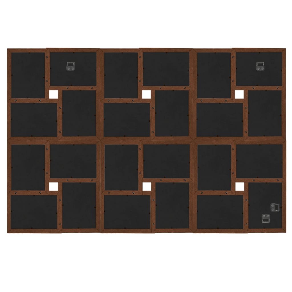 Vidaxl Fotoram för 24 Foton 10x15 cm, Mörkbrun, MDF