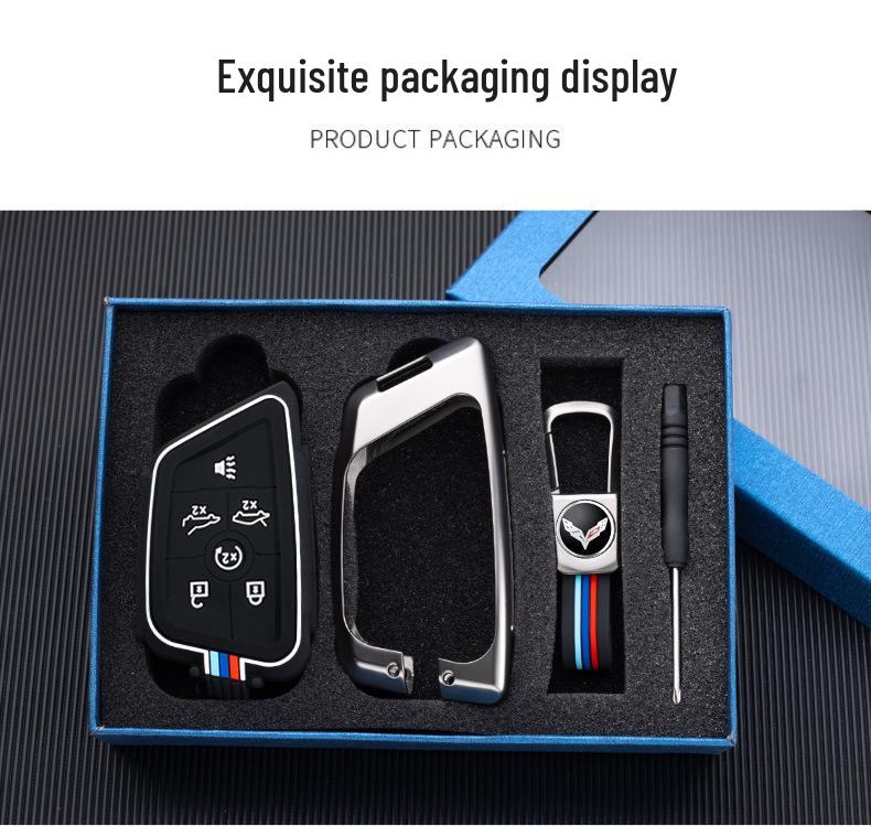 Funda para Mando de Llave Corvette C8 Coupé: Carcasa Metálica Protectora de Cobertura Completa