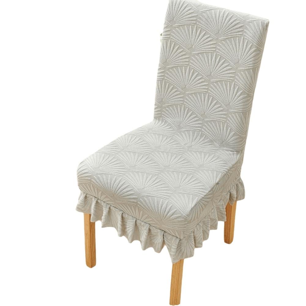 Soft Dining Chair Cover Elastic High Back Chair Cover Washable Chair Protector  Kitchen серый