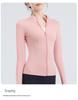Women's Long Sleeve Yoga Top - Stand Collar, UV Protection, Lightweight Fitness Shirt for Summer 2024