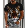 Dragon Totem 3D Digital Printed Men's Fashionable Casual Versatile Loose T-shirt