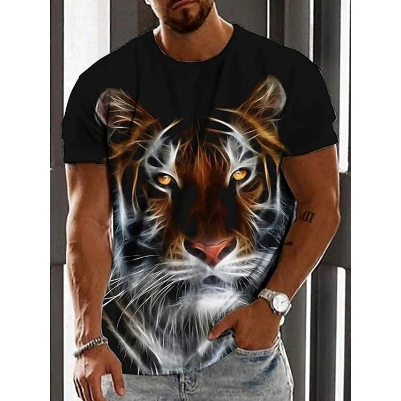 Dragon Totem 3D Digital Printed Men's Fashionable Casual Versatile Loose T-shirt