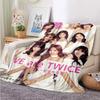 Coperta Kpop Twice Gruppo di Ragazze Moda Stampata Coperta in Flanella Regalo Divano Ufficio Letto Coperta Calda Camera da Letto Ragazze Copriletto
