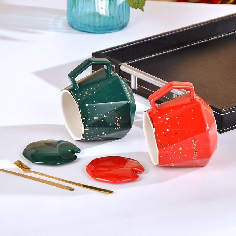 Colored Glaze Ceramic Coffee Mug Cups and Mugs Free Shipping Coffee Cup Sets Cup for Tea Original Breakfast Cups Christmas Gift