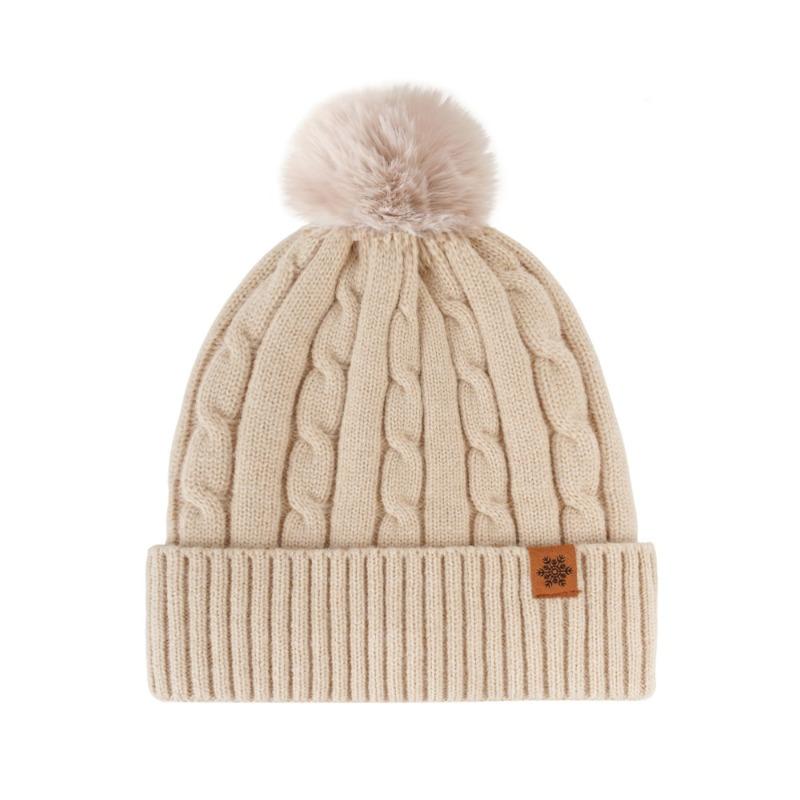 Knitted Hat for Autumn and Winter, Women's Cold Proof and Warm Ear Protection, Solid Color Outdoor Warm Ear Protection Hat