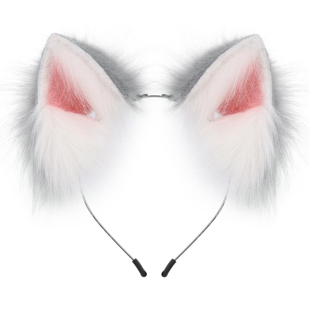 Furry Cat Wolf Fox Ears Headband Halloween Headwear Cosplay Costume Party, Rave