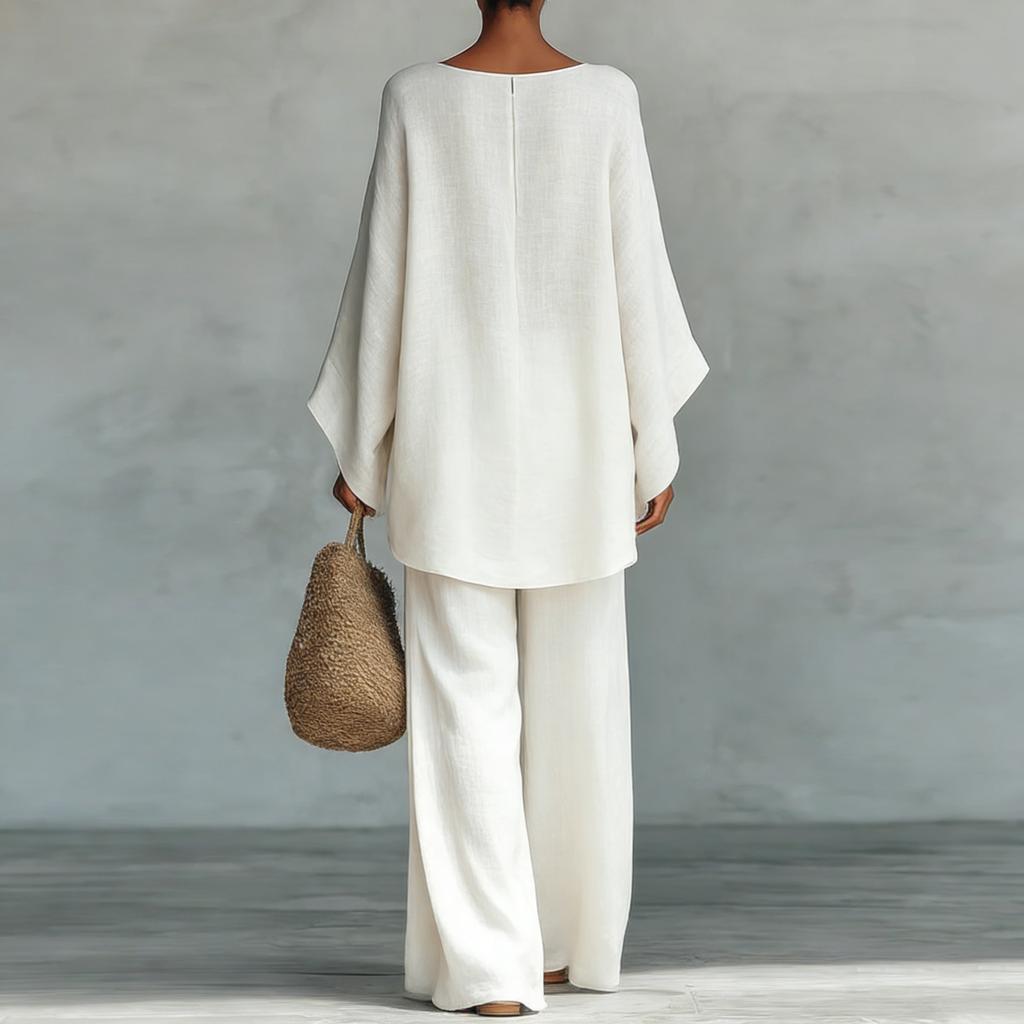 Women's Fashion Casual Summer Open Chest Tie Long Sleeve Shirt -Quarter Pants Suit