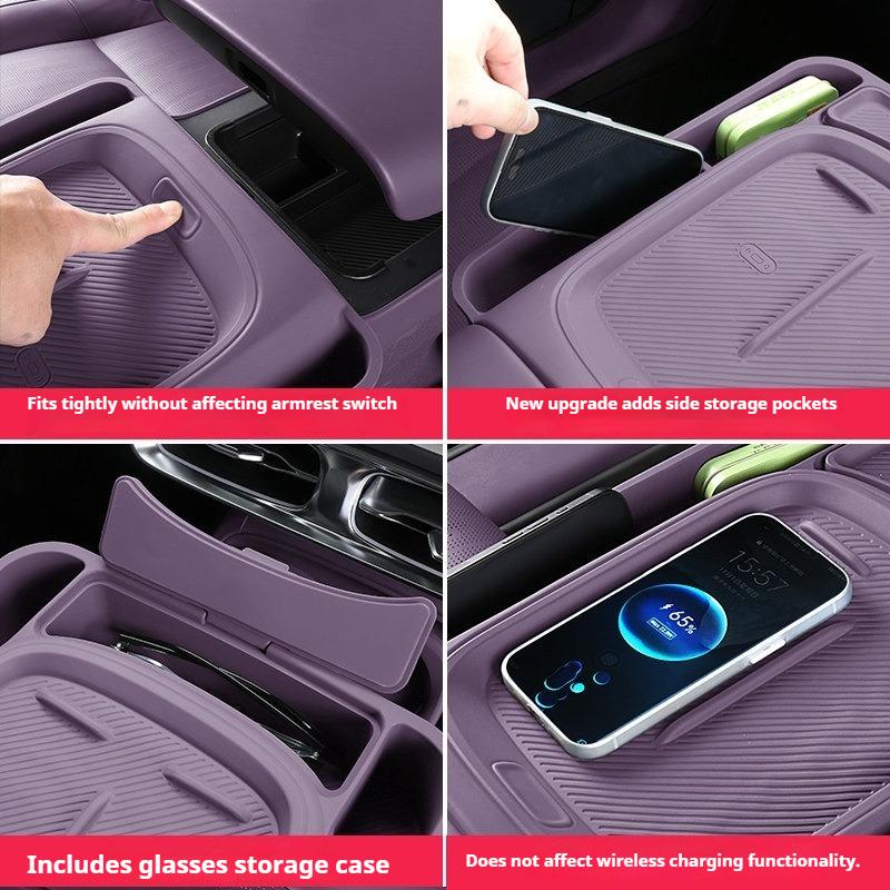 For Leapmotor B10 B01 Lafa 5 Car Central Control Wireless Charging Case Silicone Anti-Slip Pad Protective Interior Accessories