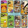 Cute G-Garfield-Cat Phone Case For IPhone 1716 15 14 13 Pro Max 11 12 Mini X Xs XR Black Silicone Cover