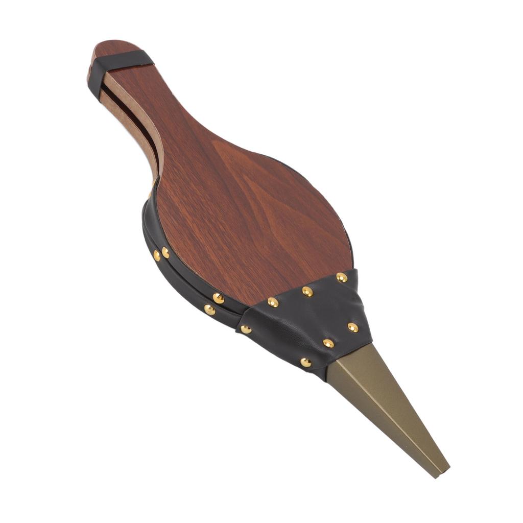 Wood Bellows 15.0 X 5in Fireplace Bellows Manual Air Blower Fireplace Tools with Hanging Strap for Outdoor Camping BBQ