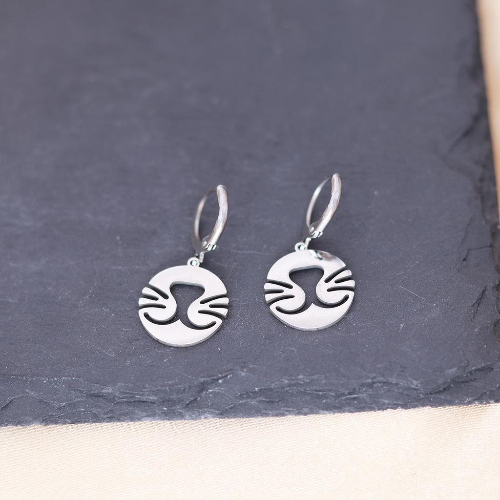 Kinitial Stainless Steel Unicorn Ankh Triangle Cross Snowflake Dandelion Mermaid Earrings For Women Trendy Piercing Jewelry