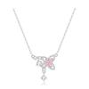 Necklace Butterfly Wing Sweetheart Sparkling Exquisitely Sweet and Elegant Temperament Niche Design Adjustable Clavicle Chain Copper Ba2507015