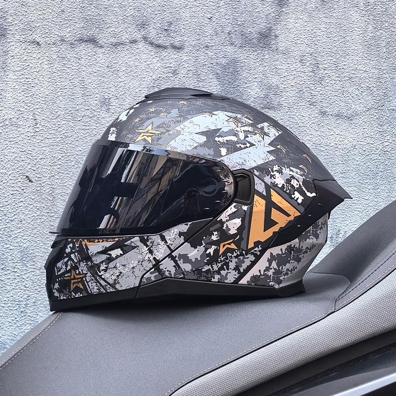 DOT ECE Certified Full Face Motorcycle Helmet Men Women Flip-Up Design ABS Shell All Season Use