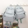 Lightweight Travel Backpack Women Large Capacity Backpack Solid Color Student Schoolbag