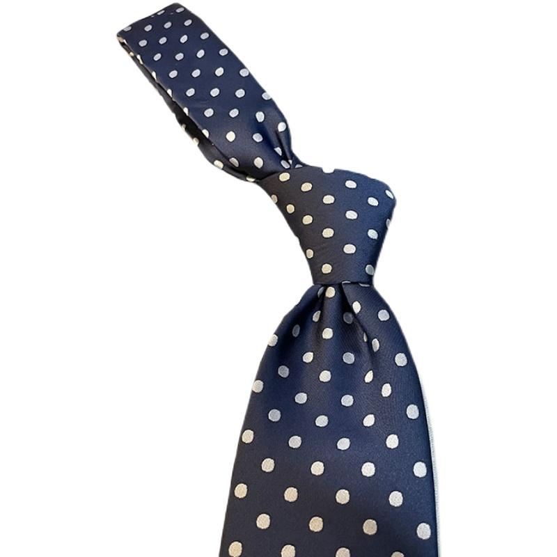 Candy Color Polka Dot Wide Edition 8cm Men's and Women's Shirts Accessories Trendy neck Tie Four Seasons Dark Green neck tie
