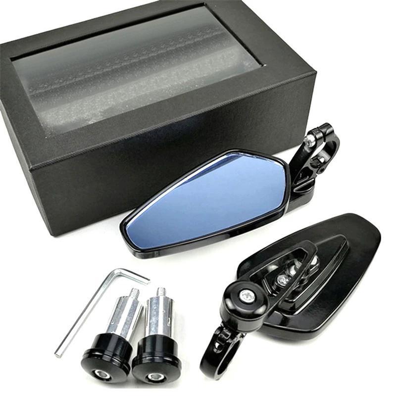 1Pair Motorcycle Mirrors Bar End Rear Backview Motor Cafe Racer Retrovisor Mirrors Handlebar End Mirror