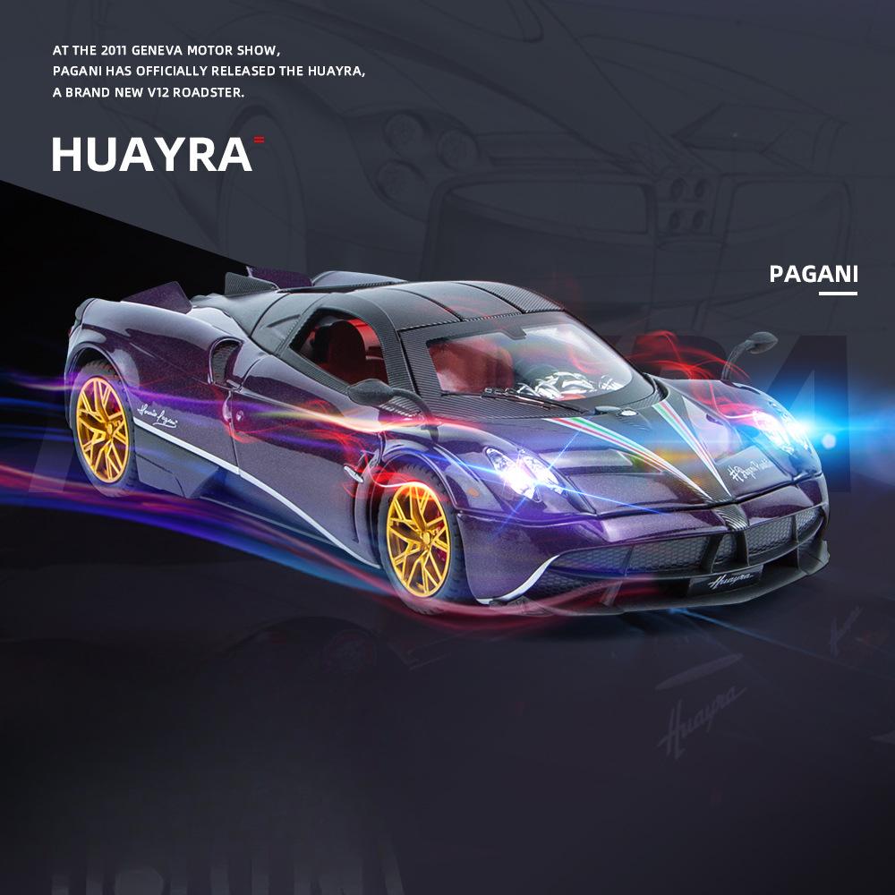 1:24 Pagani Huayra Dinastia Legierungsauto-Modellauto-Effekt-Druckgussauto-Spielzeug für Jungen Geburtstagsgeschenk Kinderspielzeug-Autosammlung