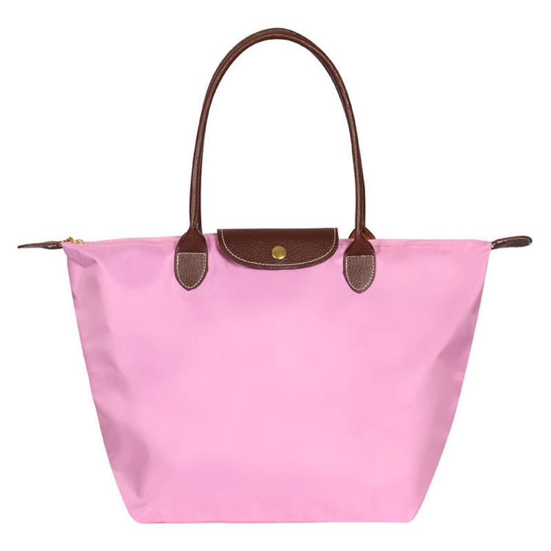 Lucky Black Cat Strandtas Mode Dames Handtas Tote Schoudertassen Vrouwelijk Waterdicht Dumplings Opvouwbare Boodschappentas S roze