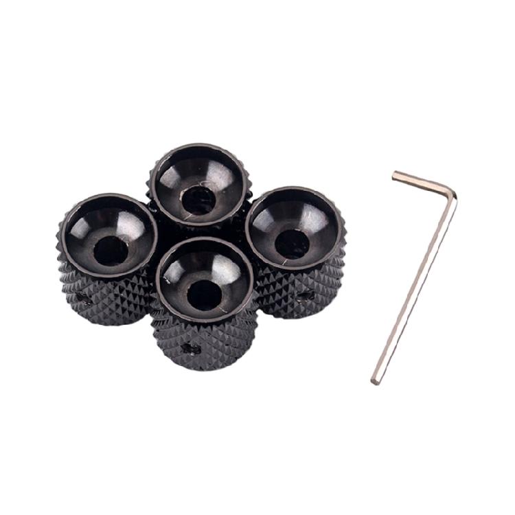 4Pcs 6MM Metal Dome Tone Guitar Volume Tone Knobs Potentiometer Control Knobs
