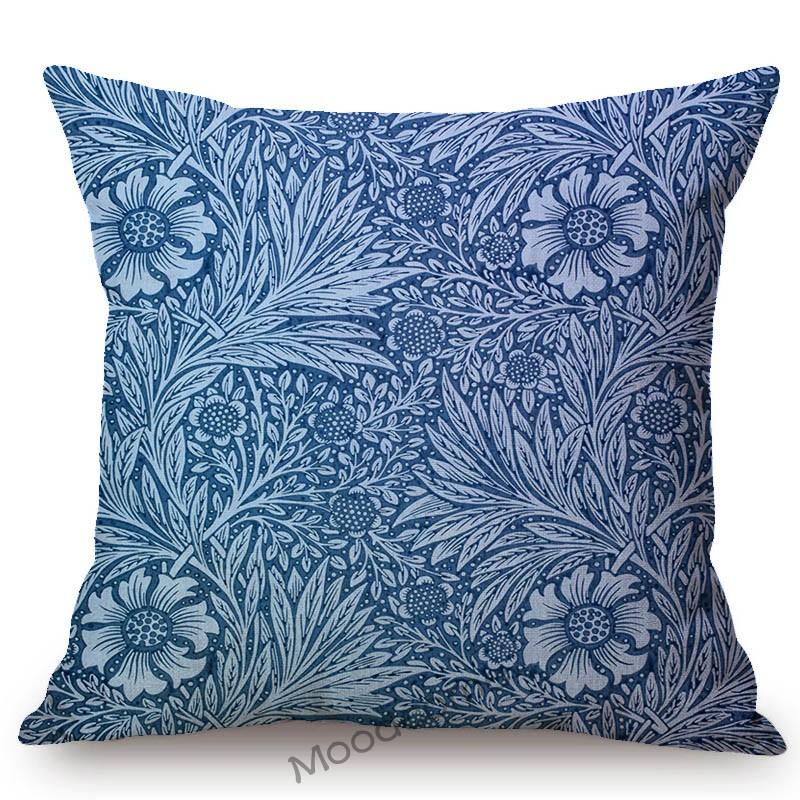 William Morris Floral Green Plant Flower Harmony Home Art Decorative Throw Pillow Case Sofa Cotton Linen Cushion Cover Case