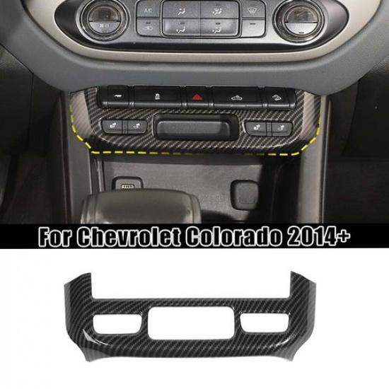 Carbon Fiber Emergency Light Switch Button Cover Trim for Chevy Colorado 2014+
