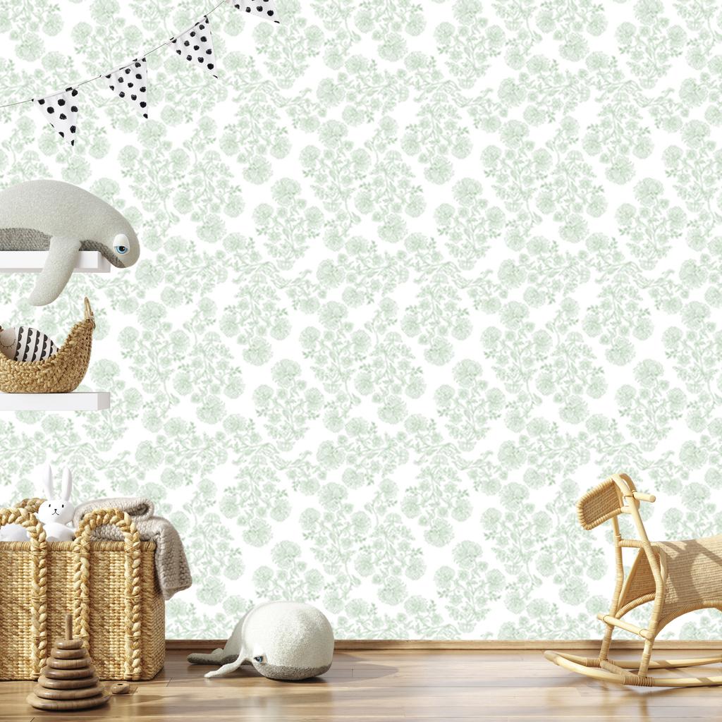 White Flowers Wallpaper, Clear Detail for Living Room and Bedroom 50x1000