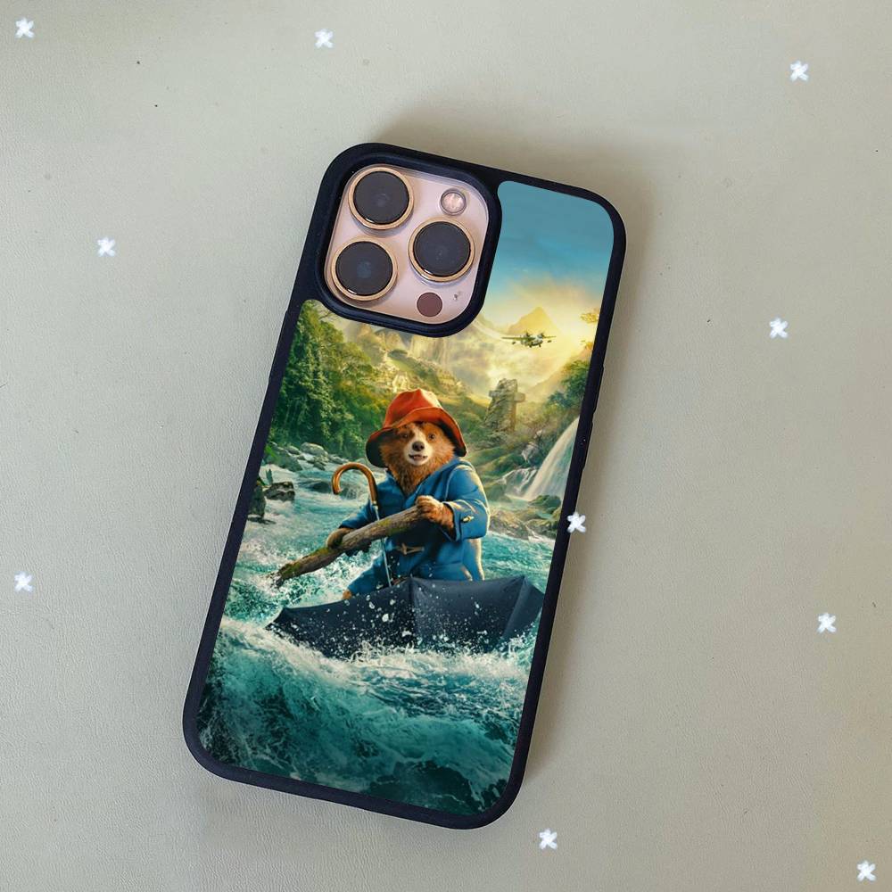 Cute P-Paddington B-BearS Hard Plastic Phone Case For Iphone 17 Air 16 15 14 13 12 11 Pro Max PC TPU Ins Case