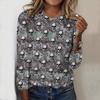2025 Autumn & Winter Women's New Casual Crew Neck Long Sleeve Top 3D Halloween Pattern Ideal Halloween Christmas Gift