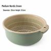 Zwei-Schichten-Gemüsewaschkorb: Dickes, hohles Siebdesign für Küchenspülen - Ideal zum Waschen von Brokkoli und Muscheln.