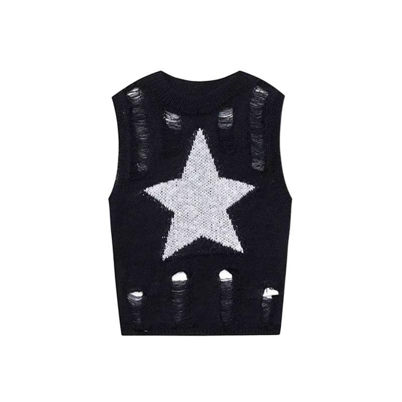 Women's Hollow-Out Knit Camisole - Bodycon, Short, Hot Girl Design