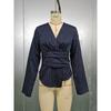 Women S Fashion Long Sleeve V Neck Striped Slim Fit Shirt