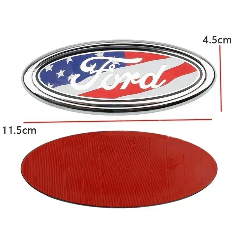 115x45mm ABS Car Rear Badge Front Hood Bonnet Emblem Accessories for Focus Fiesta Mondeo F150 Ranger Fusion Kuga