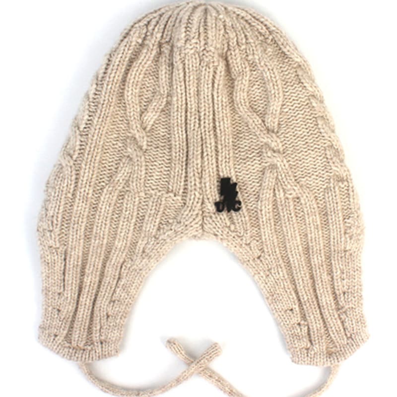 Universal chemistry Twist Wool Beige Earflap Hat