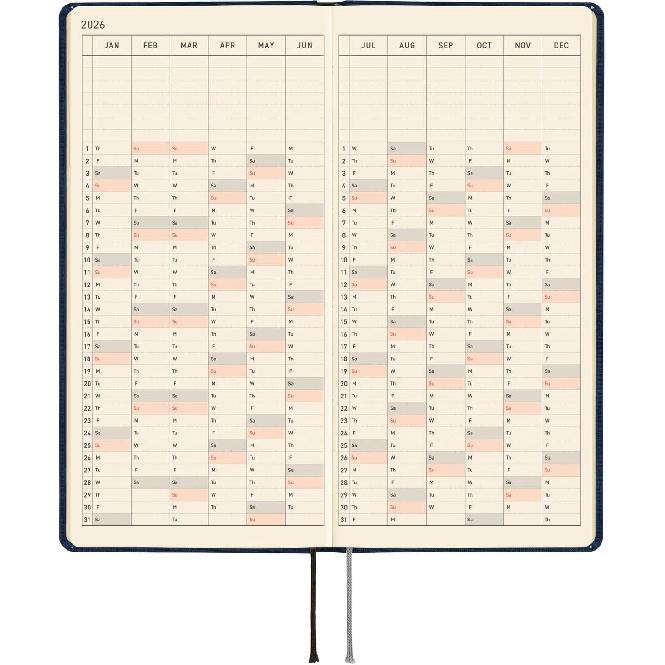 Hobonichi Techo 2026 Weeks MEGA – Colors: Cosmo Blue (English, Tall & Slim, January Start)