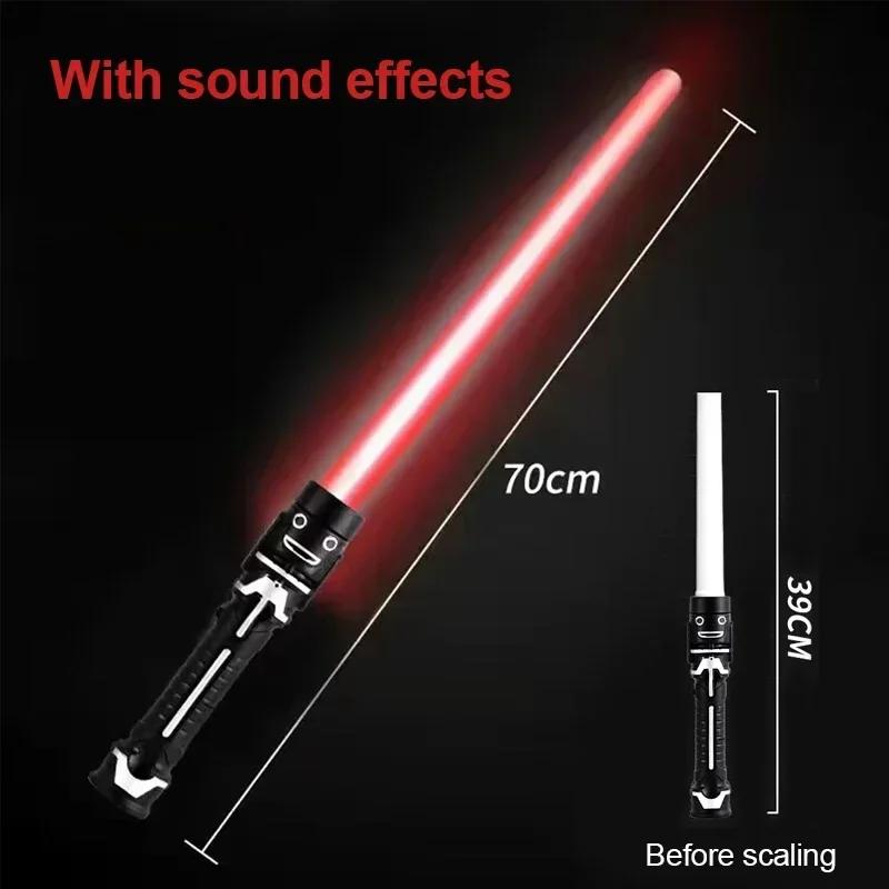 Laser Sword Lightsaber Red And Blue Double Saber Rave Transformation Children'S Gifts Cosplay Plaything Boy Cool Flashing Toys Anime