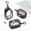 Clear PVC Miniature Doll Storage Bag Transparent Figure Display Bag with Keyring For Travel And Shopping Trips