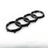 4Ring Logo For 3R A4 2020-2024 2007-2019 2004-2006 Quarrto ABS Glossy Black Car Front Bonnet Grill Badge Rear Trunk Sticker 5T uj90