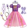 Mädchen Rapunzel Prinzessinnenkleid Rapunzel Kostüm Prinzessin Halloween Geburtstag Karneval Party Vestido Kinder Geburtstagskleid