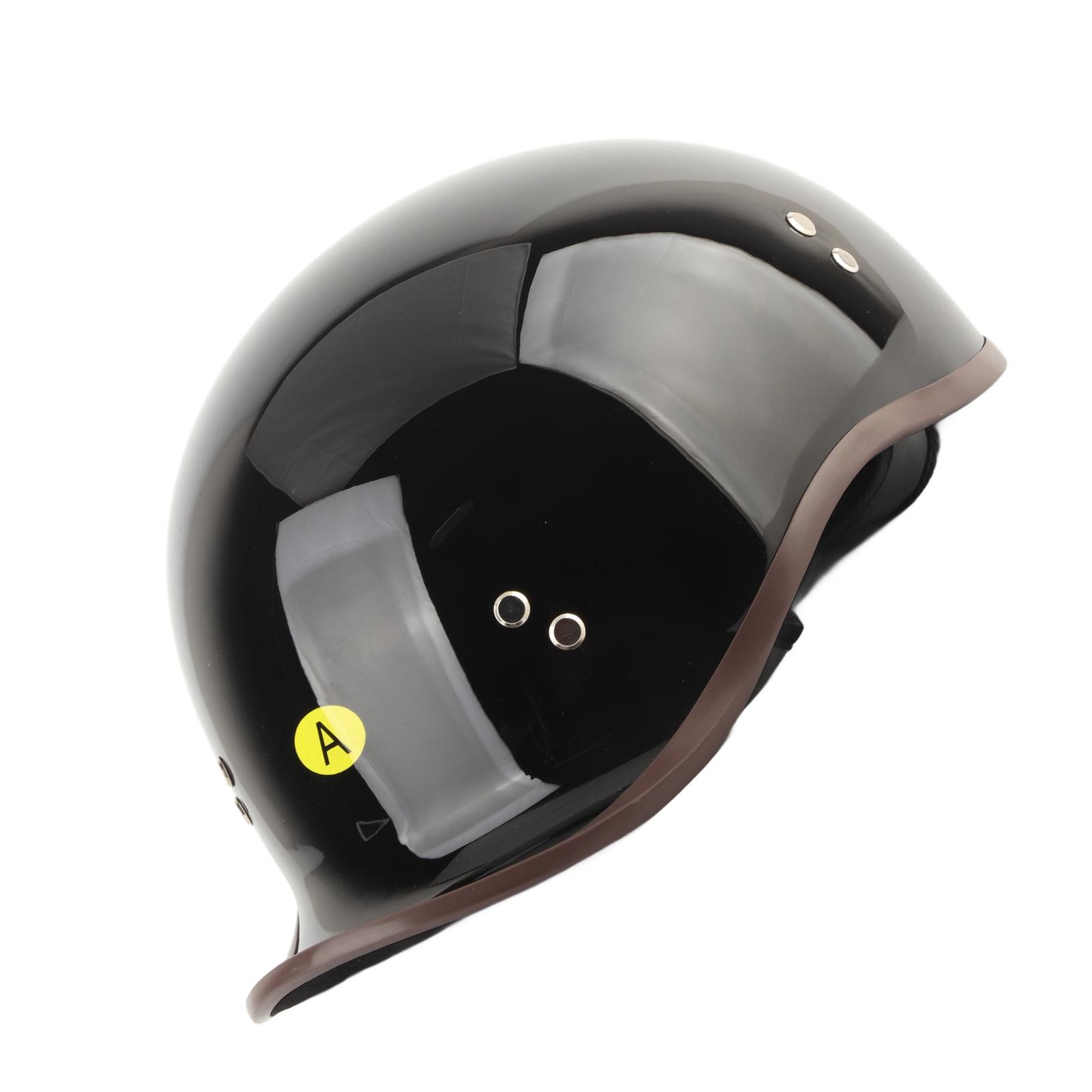 

Мотоциклетный полушлем с солнцезащитным козырьком ABS гигроскопичный обтекаемый уличный полушлем для мужчин L чёрный