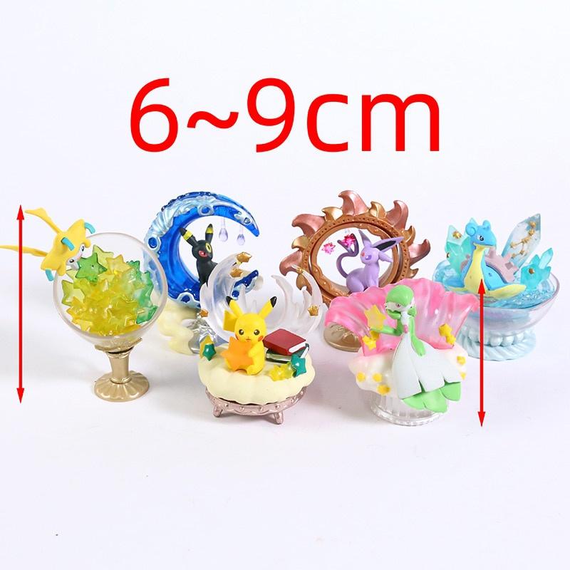 Pokemon Starrium Collection Piakchu Lapras Jirachi Gardevoir Umbreon Espeon PVC Figures Toys 6pcs/set