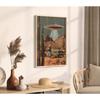 Surreal Cosmos Space UFO Sci Fi Poster Vintage Astronaut Alien Desert Canvas Painting Trendy Wall Art for Living Room Home Decor