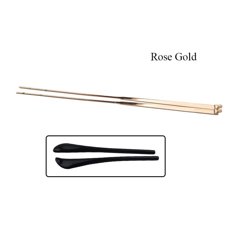 

1pair (2pcs) Metal Glasses Temple With Tip Sunglasses Repairing Arm Accessory Eyeglasses Replacement Leg рожевий колір золота