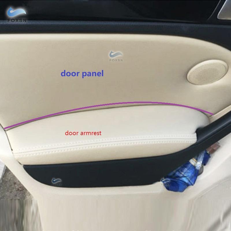 Per VW Golf 6 2010 2011 2012 2013 4pz Pannello Bracciolo Porta Auto Copertura Protettiva in Pelle Microfibra Trim
