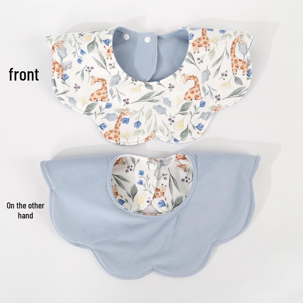 Korean Style Cotton Baby Bib - Double-Sided & Versatile for 0-2 Years